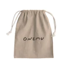 シュールなイラストのONEMU (お眠) Mini Drawstring Bag