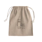 momotoの猫親子柄（単色） Mini Drawstring Bag