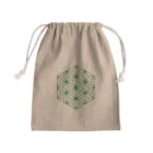 あかずきん工房の麻の葉　六角　大　和柄 Mini Drawstring Bag