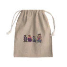 ヤママユ(ヤママユ・ペンギイナ)のいずれ菖蒲か杜若₋Aptenodytes Kimono Penguins- Mini Drawstring Bag