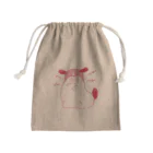マツバラのもじゃまる歯ぎしり　赤 Mini Drawstring Bag