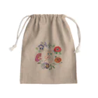 mitsuami_witchのSpring flower&Cat Mini Drawstring Bag