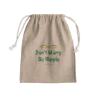 mixethnicjamamaneseのオリジナルロゴシリーズ　don't worry be hippie Mini Drawstring Bag