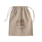 DECORのネコがいっぱいティーカップ Mini Drawstring Bag