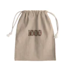 やたのぼやけたレトロ柄 Mini Drawstring Bag