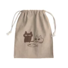 ぷっちのくろねこレグとなかまたちきんちゃく Mini Drawstring Bag