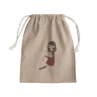 うき＊*の赤ワンピースの絵描きちゃん Mini Drawstring Bag