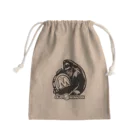 GemBox SUZURI店のモナゴリラ モナコイン 単色BK (SZ) GemBox Mini Drawstring Bag