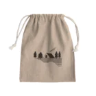 anglecafeのキャンプ２ ブラック Mini Drawstring Bag