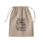 気ままに創作　よろず堂の精肉店モノクロ Mini Drawstring Bag