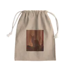 botanical museumのcat silhouette Mini Drawstring Bag