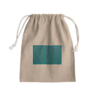 ya-pyのレザー調 ターコイズブルー Mini Drawstring Bag