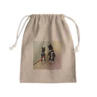 MArelaxの黒豆柴の仲良し姉弟 Mini Drawstring Bag