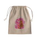 Kira Catgrass【ソネル推し】の座れば芍薬猫 Mini Drawstring Bag