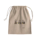 ビールとアート TM-3 Designの偉人 × BEER（三人の音楽家）黒線画 Mini Drawstring Bag