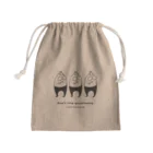 くらきち ONLINE SHOPのねこタイツの疑いのまなざし ブラック Mini Drawstring Bag