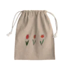 osayuの赤のチューリップ Mini Drawstring Bag