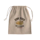 メシテロタイプ（飯テロTシャツブランド）の細細フライドポテト（ビンテージ風） Mini Drawstring Bag