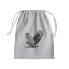 WILDBIRD GOODS SHOPのカンムリワシ・モノクロ Mini Drawstring Bag