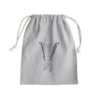 YUICHI design shopのぽっこりサスペンダーくま Mini Drawstring Bag