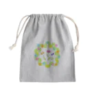 リクガメの小花のリーフ Mini Drawstring Bag