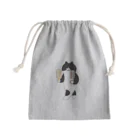 SUIMINグッズのお店のミルクアイスをまじめに運ぶねこ Mini Drawstring Bag