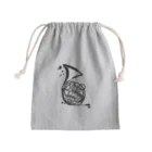 SHIRONEGI_WORKSの筆描き風ホルン Mini Drawstring Bag