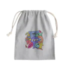 おはる屋さんのカラフルなおばけ達 Mini Drawstring Bag