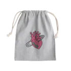 CARPE DIEMの安全ピンハート Mini Drawstring Bag