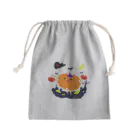 猫舌と肉球のかぼちゃの提灯をもつかぼちゃ Mini Drawstring Bag