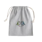 Cody the LovebirdのChubby Bird 仲良しオキナインコ Mini Drawstring Bag