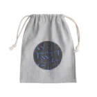 行間覗き見ちゃんの搾取ちゃんロゴ(青＆黒) Mini Drawstring Bag