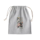 MUGEN ARTの小原古邨　椿に四十雀  Ohara Koson / Great tit on branch with pink flowers  Mini Drawstring Bag