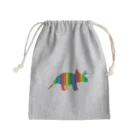 chicodeza by suzuriのカラフルなトリケラトプス Mini Drawstring Bag