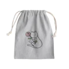 okome-komeのお花とゆきの Mini Drawstring Bag