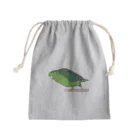 森図鑑の[森図鑑] サザナミインコ緑色 Mini Drawstring Bag