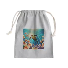 青空クリエイトの海亀とプルメリア Mini Drawstring Bag