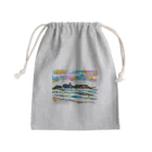 FUJISAN.のしましまうみうみシリーズ。 Mini Drawstring Bag