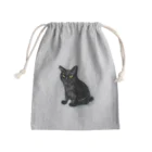 kikkutontonのクロネコ おだんごしっぽ Mini Drawstring Bag