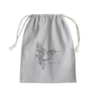 t-shirts-cafeのフォントイラストレーション『hummingbird（ハミングバード・ハチドリ）』 Mini Drawstring Bag