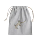 LalaHangeulのJapanese gecko(ニホンヤモリ)　英語デザイン Mini Drawstring Bag