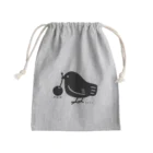 イラスト MONYAAT のみつぐトリ黒 Mini Drawstring Bag