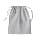 つぶらどっとこむ。のおかいものうさぎ　垂れ耳黒ぶち Mini Drawstring Bag