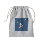 おとうふくんのすあまロケットで夜空を進むおとうふくん Mini Drawstring Bag