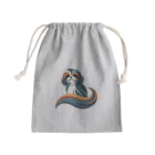 Elegant curved dogのElegant Curved Shih Tzu Mini Drawstring Bag