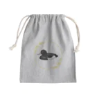 やちよ｜リアル鳥イラストのキンクロハジロさん Mini Drawstring Bag