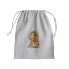 Vasetti_pressのパーカーを着たティラノサウルス Mini Drawstring Bag