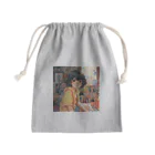 ソヒのショップの絵を描くのが好きな女の子 Mini Drawstring Bag