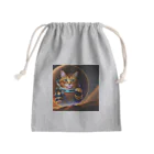 Mzaki_70のspace cat Mini Drawstring Bag