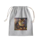 kpop大好き！のかわいい猫のイラストグッズ Mini Drawstring Bag